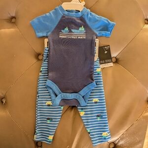 Okie Dokie Baby Boys 2 Piece Onesie Set Size NB